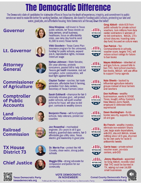 The Democratic Difference Comparison Slate
